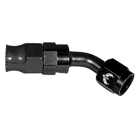 Phenix Industries Reusable PTFE Hose End -08 x 45° Steel Black