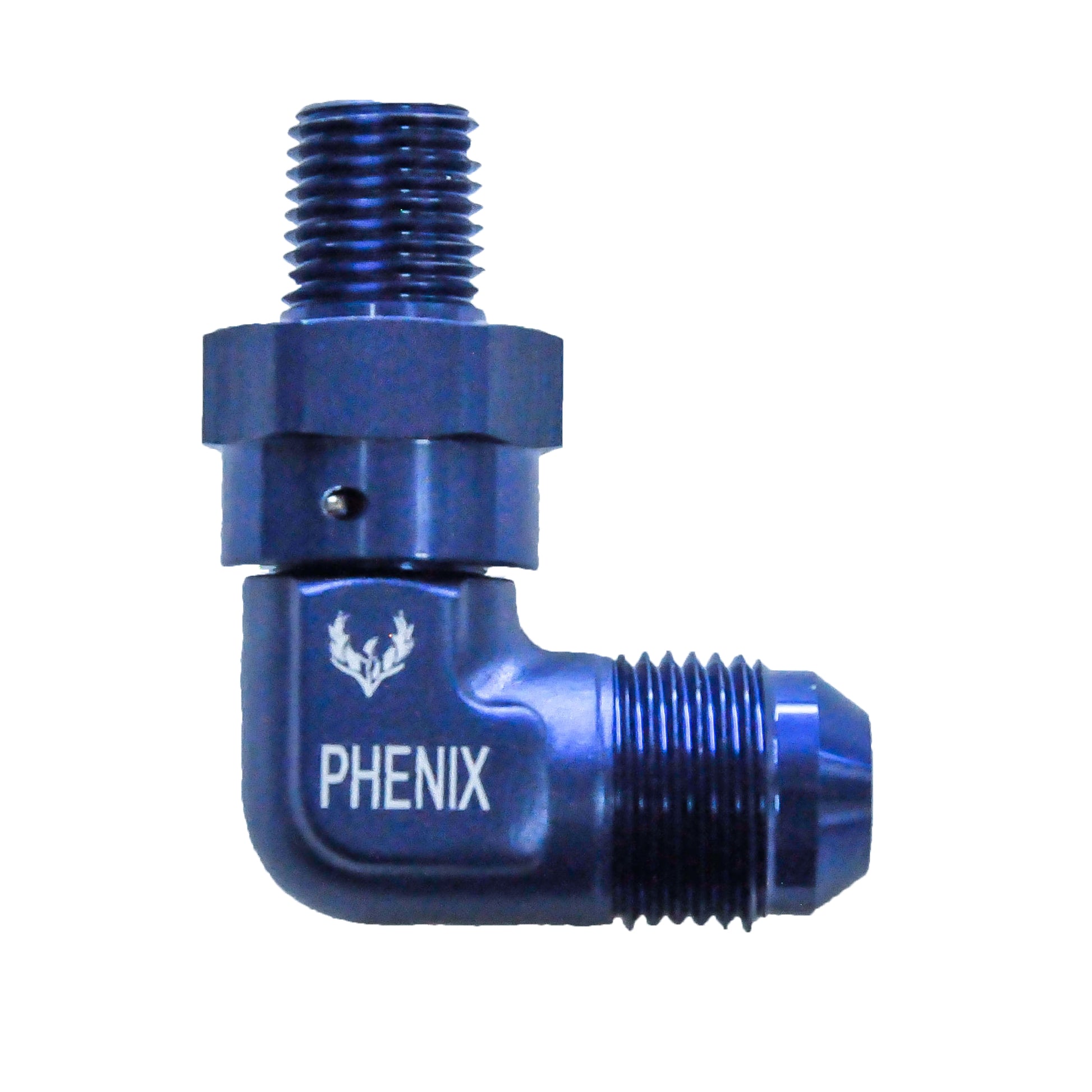 Phenix Industries Male Swivel AN to NPT -08 | 1/2 | 90°