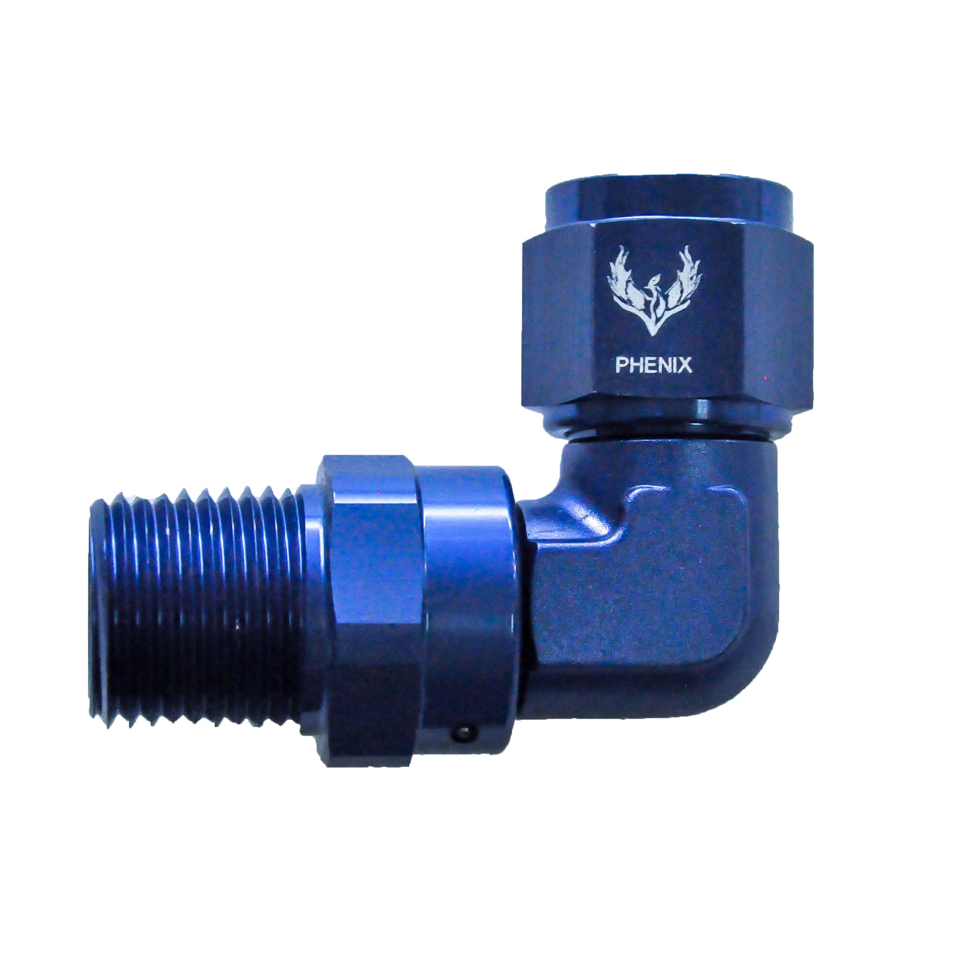 Phenix Industries Female Swivel to NPT -10 | 3/8 | 90°