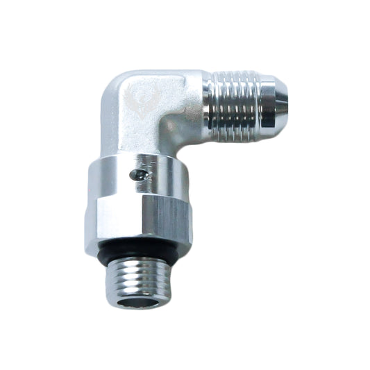 Phenix Industries Swivel AN Male to Male ORB 90° | -06 ORB | -06 AN