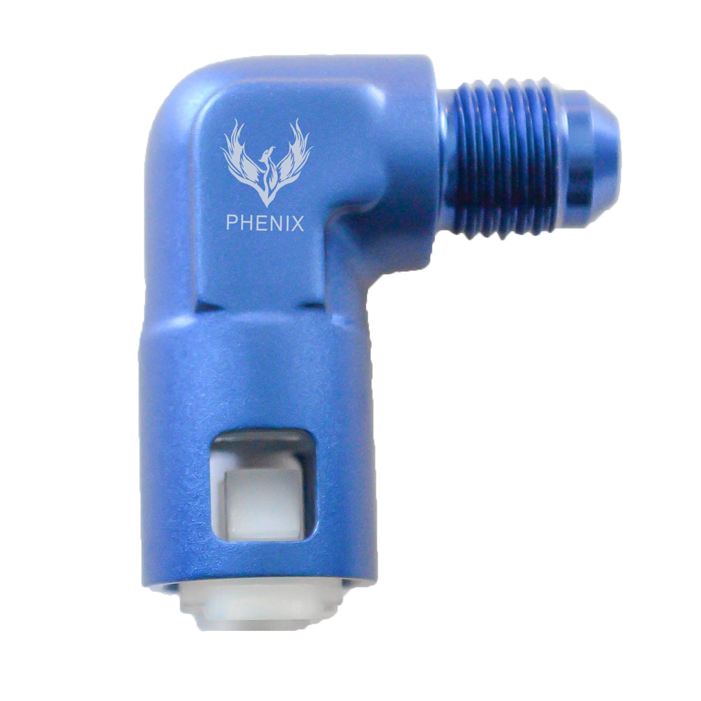 Phenix Industries Fuel Rail Fitting - Clip Type 90° -08 | 3/8
