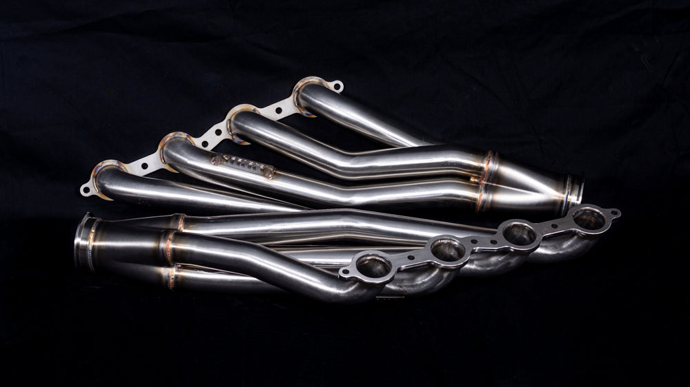 Sikky GM A-Body LS Swap Headers Stainless Steel Long Tube 1 7/8" Primaries with 3" Merge Collector and Complete V-band Clamp Assembly (Gaskets and Hardware Included)