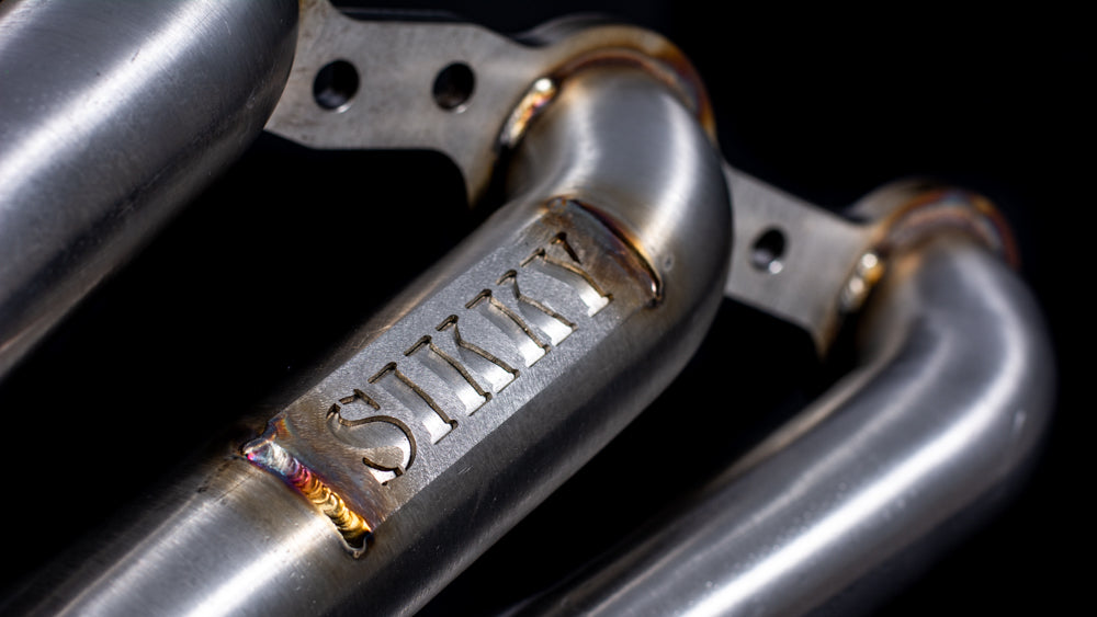 Sikky GM X-Body LS Swap Headers Stainless Steel Long Tube 1 7/8" Primaries with 3" Merge Collector and Complete V-band Clamp Assembly (Gaskets and Hardware Included)