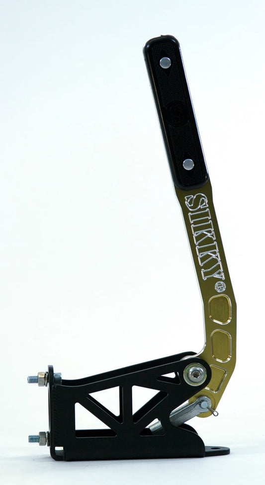 Sikky Reverse Mount Pull Back Style Hydraulic Handbrake - Gold Handle
