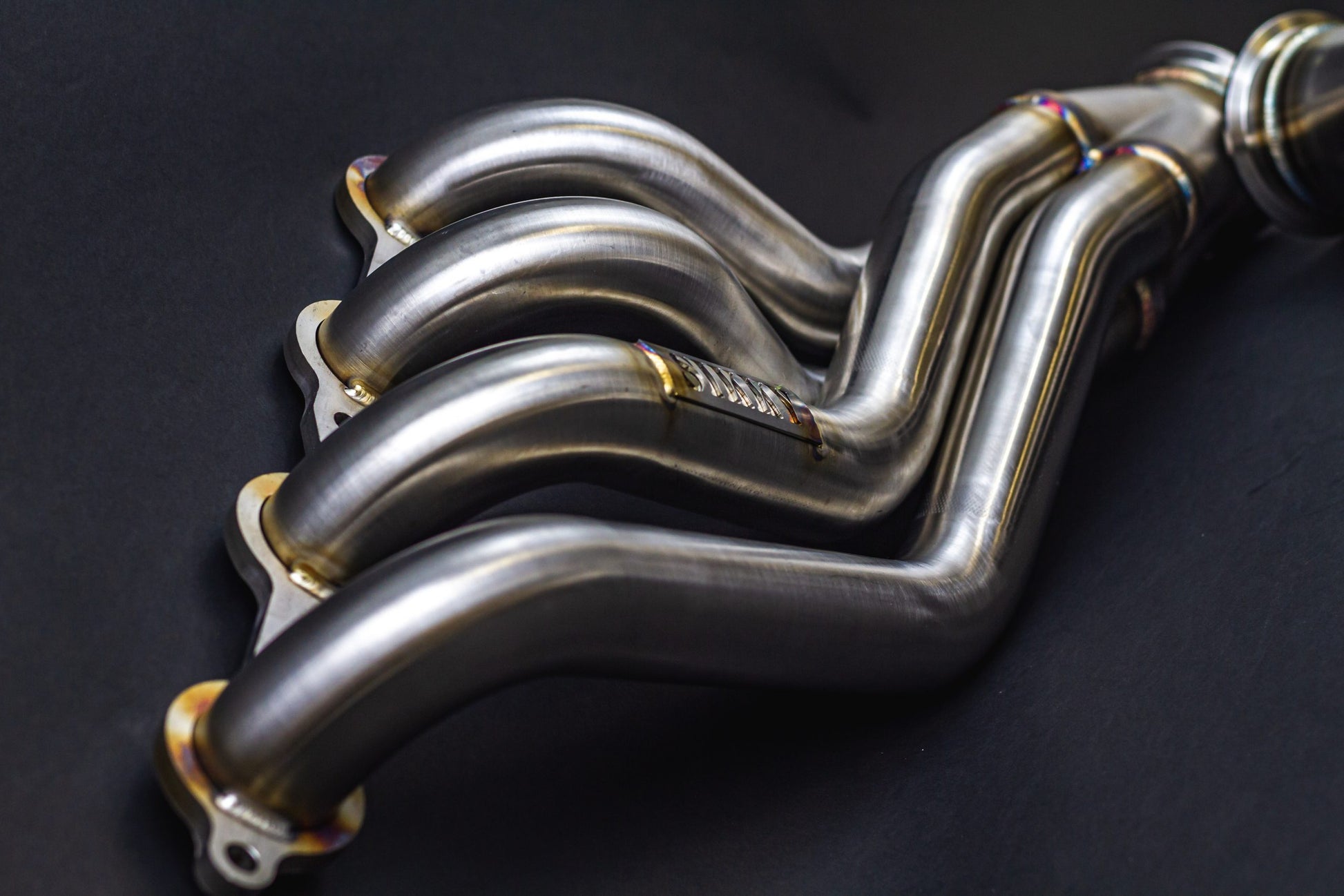 Sikky Z33/Z34/G35/G37  BMW E39 LS Swap Headers Stainless Steel Long Tube 1 7/8" Primaries with 3" Merge Collector and Complete V-band Clamp Assembly