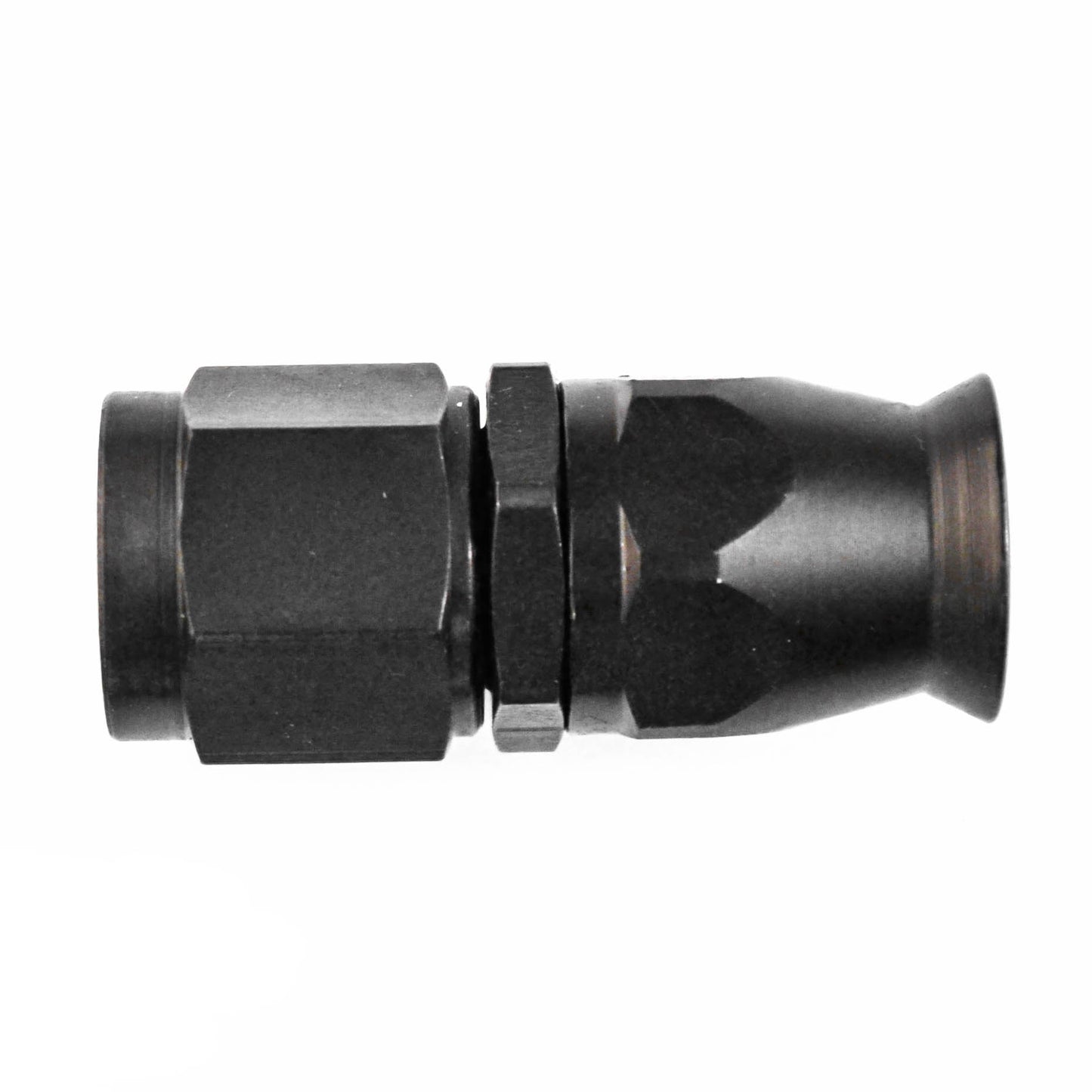 Phenix Industries Reusable PTFE Hose End -08 Straight Steel Black