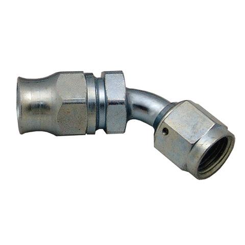 Phenix Industries Reusable PTFE Hose End -08 x 45° Steel