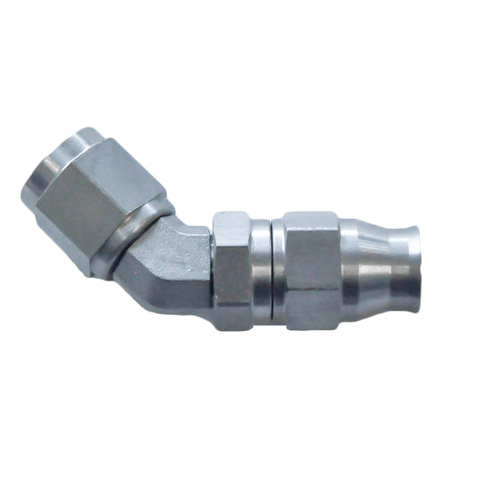 Phenix Industries Reusable PTFE Hose End -04 x 45° Forged Stainless