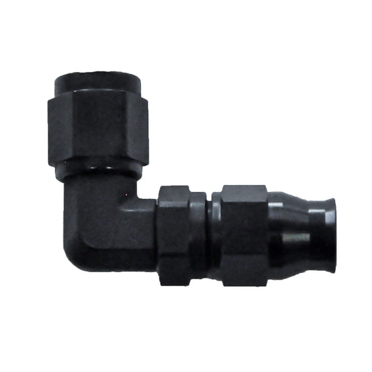 Phenix Industries Reusable PTFE Hose End -06 x 90° Forged Steel Black