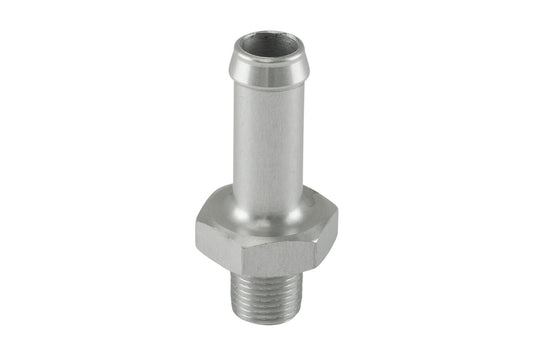 Turbosmart Fitting 10mm / 3/8" Hose End to -1/8 NPT Male Straight - Silver