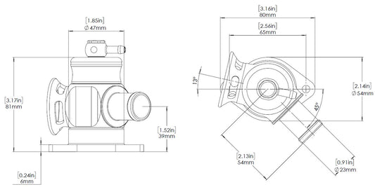 Turbosmart BOV Kompact PlumBack - Shortie - HKS