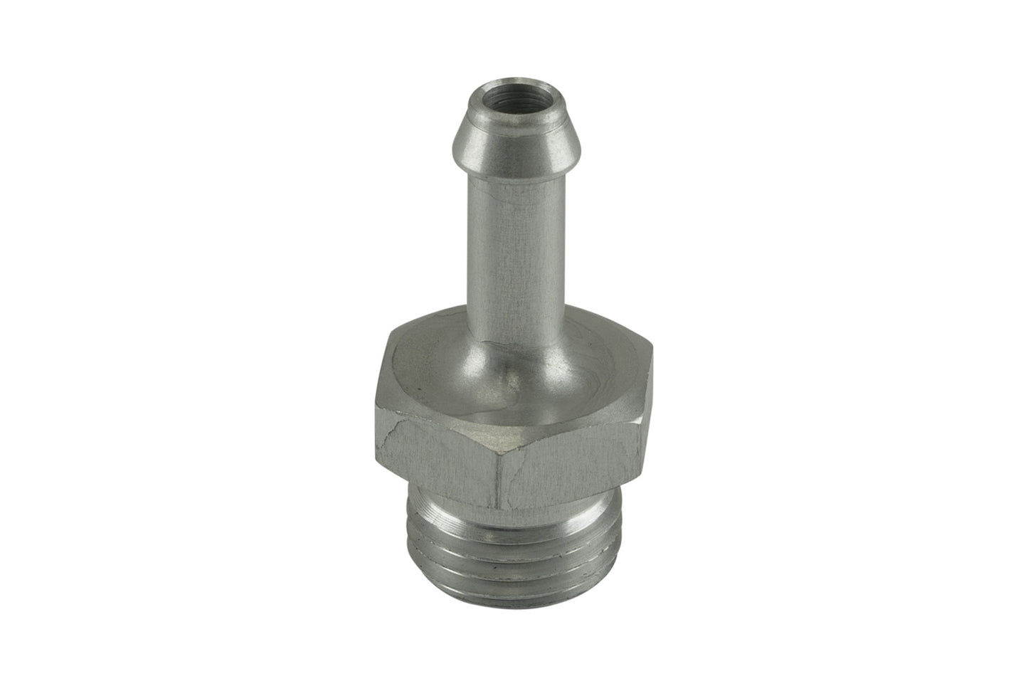 Turbosmart Fitting 6mm / 1/4" Hose End to -6 AN ORB Male Straight - Silver