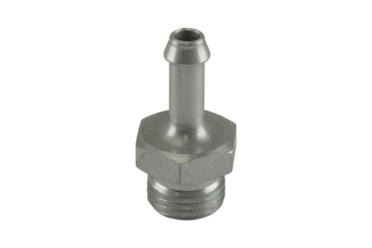 Turbosmart Fitting 6mm / 1/4" Hose End to -6 AN ORB Male Straight - Silver