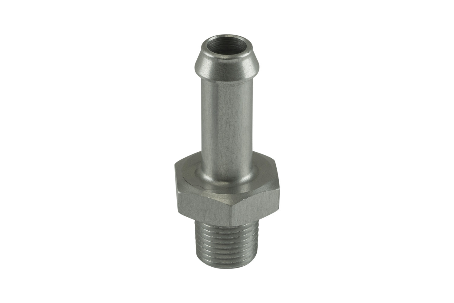 Turbosmart Fitting 8mm / 5/16" Hose End to 1/8 NPT Male Straight - Silver