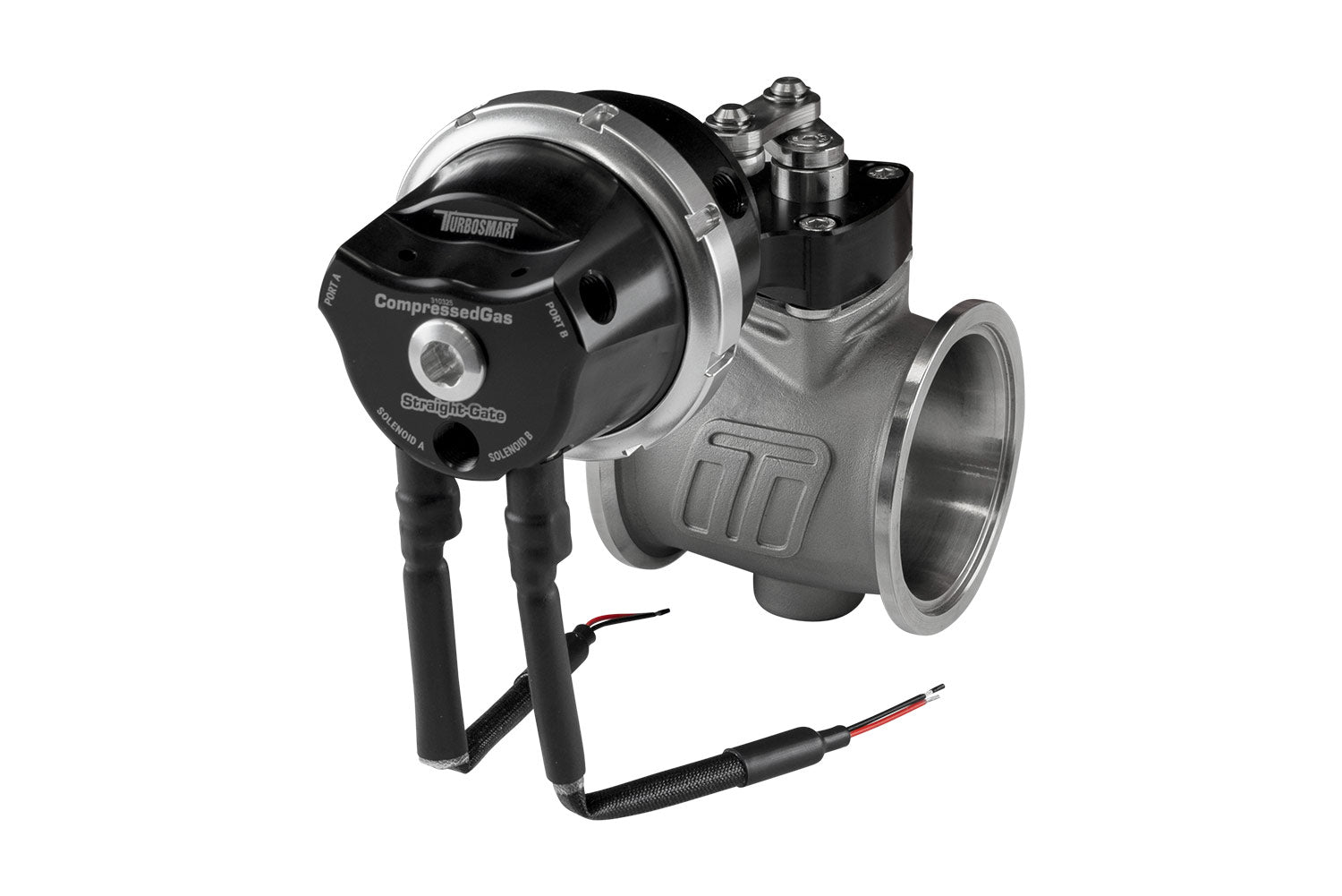 Turbosmart PSG50CG Pneumatic StraightGate50 Compressed Gas (Solenoid) 7psi Black